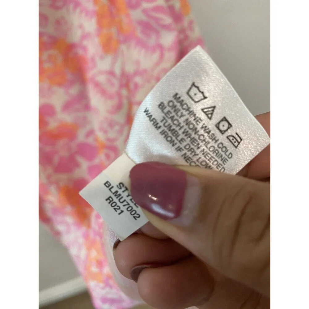 Sigrid Olson SO Blue Womens 100% Linen Floral Dress Pink size 12